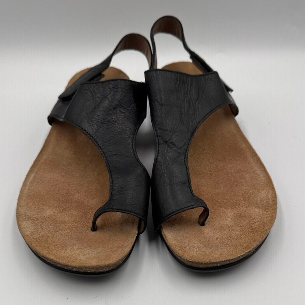 Dansko Reece Sandal Womens Size 9.5 EU 40 Black Leather Boho Slingback Sandals